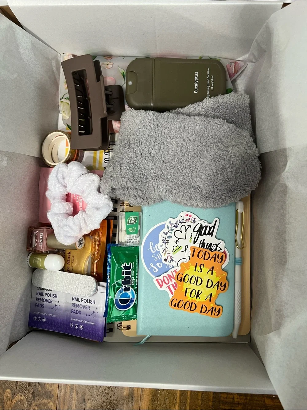 Scribbles & Smiles: self care box with journaling supplies and extra goodies